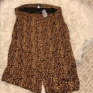 ASOS Curve Daisy Street midi skirt leopard NWT